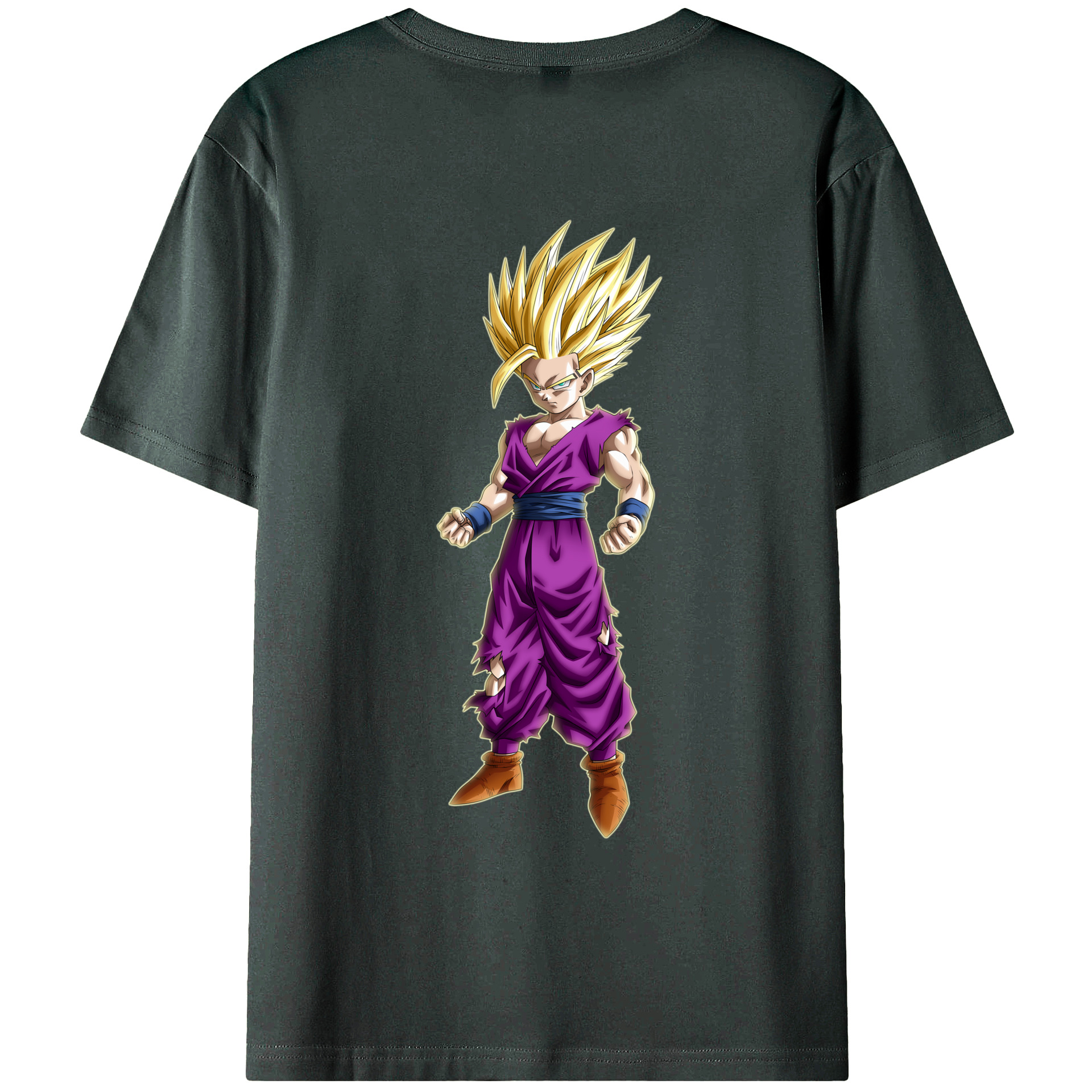 （画像用） ドラゴンボール 孫 悟飯（そんごはん）DRAGON BALL Son Gohan 綿100％ メンズ半袖Tシャツ（バックプリント） 通気性